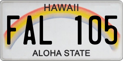 HI license plate FAL105