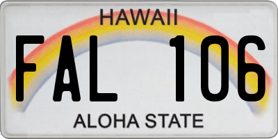 HI license plate FAL106
