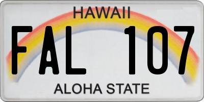 HI license plate FAL107