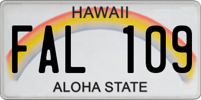 HI license plate FAL109