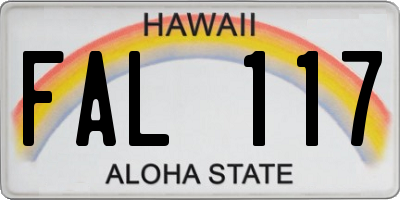 HI license plate FAL117