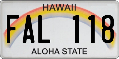 HI license plate FAL118