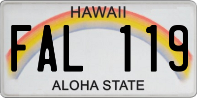 HI license plate FAL119