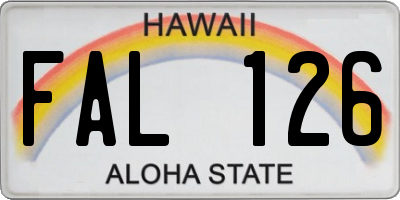 HI license plate FAL126