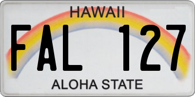 HI license plate FAL127