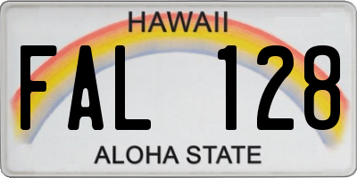 HI license plate FAL128