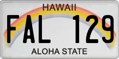 HI license plate FAL129