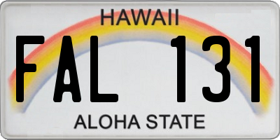 HI license plate FAL131