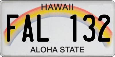 HI license plate FAL132