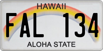 HI license plate FAL134