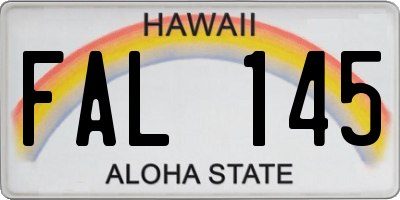 HI license plate FAL145