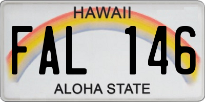 HI license plate FAL146
