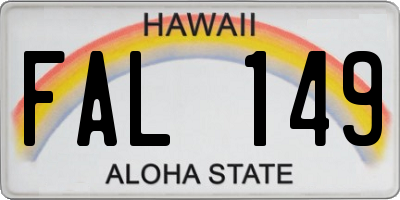 HI license plate FAL149
