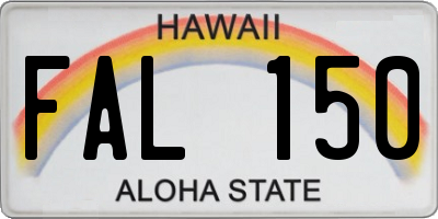 HI license plate FAL150