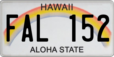 HI license plate FAL152