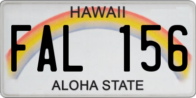HI license plate FAL156
