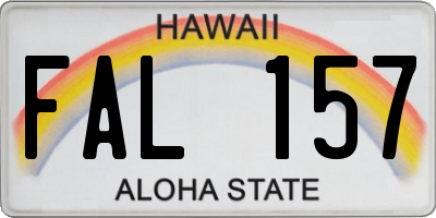 HI license plate FAL157