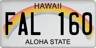 HI license plate FAL160