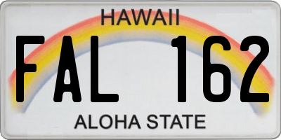 HI license plate FAL162