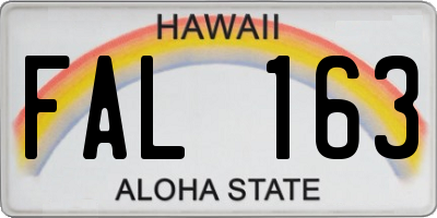 HI license plate FAL163