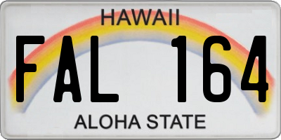 HI license plate FAL164