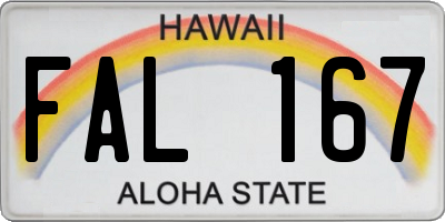 HI license plate FAL167