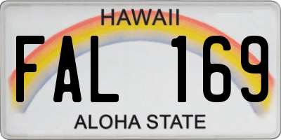HI license plate FAL169
