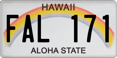 HI license plate FAL171