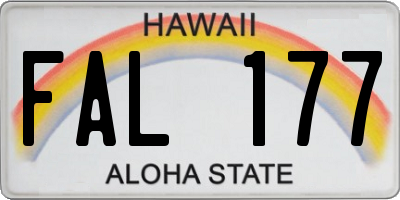 HI license plate FAL177