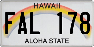 HI license plate FAL178