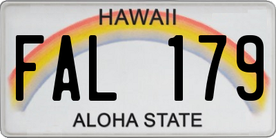 HI license plate FAL179