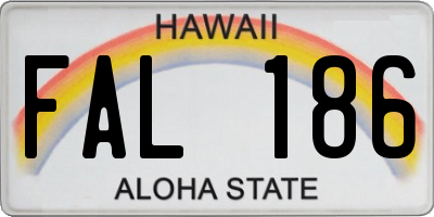 HI license plate FAL186