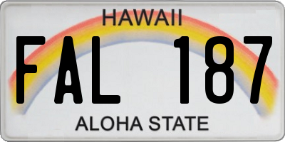 HI license plate FAL187