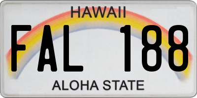 HI license plate FAL188