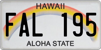 HI license plate FAL195