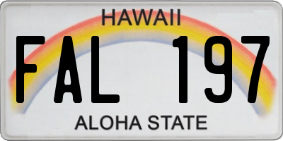 HI license plate FAL197