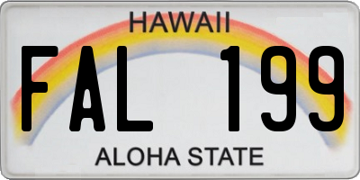 HI license plate FAL199