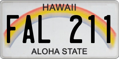 HI license plate FAL211