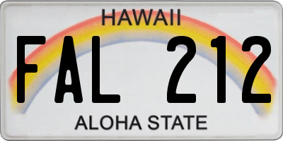 HI license plate FAL212