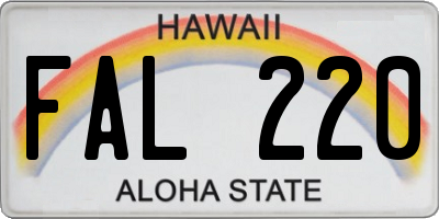 HI license plate FAL220