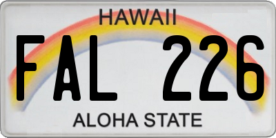 HI license plate FAL226