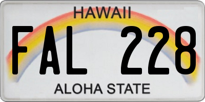 HI license plate FAL228
