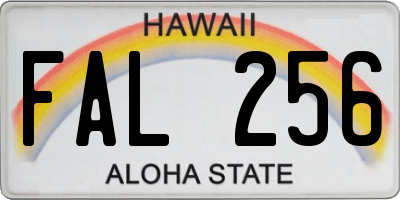 HI license plate FAL256