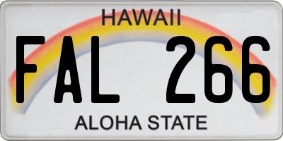 HI license plate FAL266