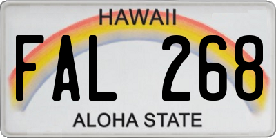 HI license plate FAL268