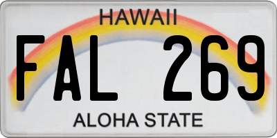 HI license plate FAL269