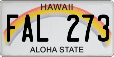 HI license plate FAL273