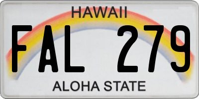 HI license plate FAL279