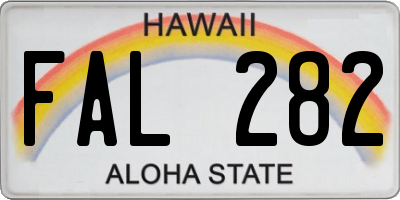 HI license plate FAL282