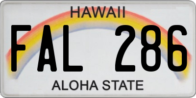HI license plate FAL286